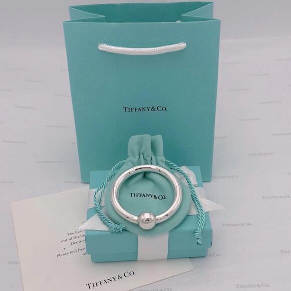 Tiffany & Co. Baby Rattle Sterling Silver 925 W/Tiffany Gift Pouch, Bag & Box - Picture 6 of 11